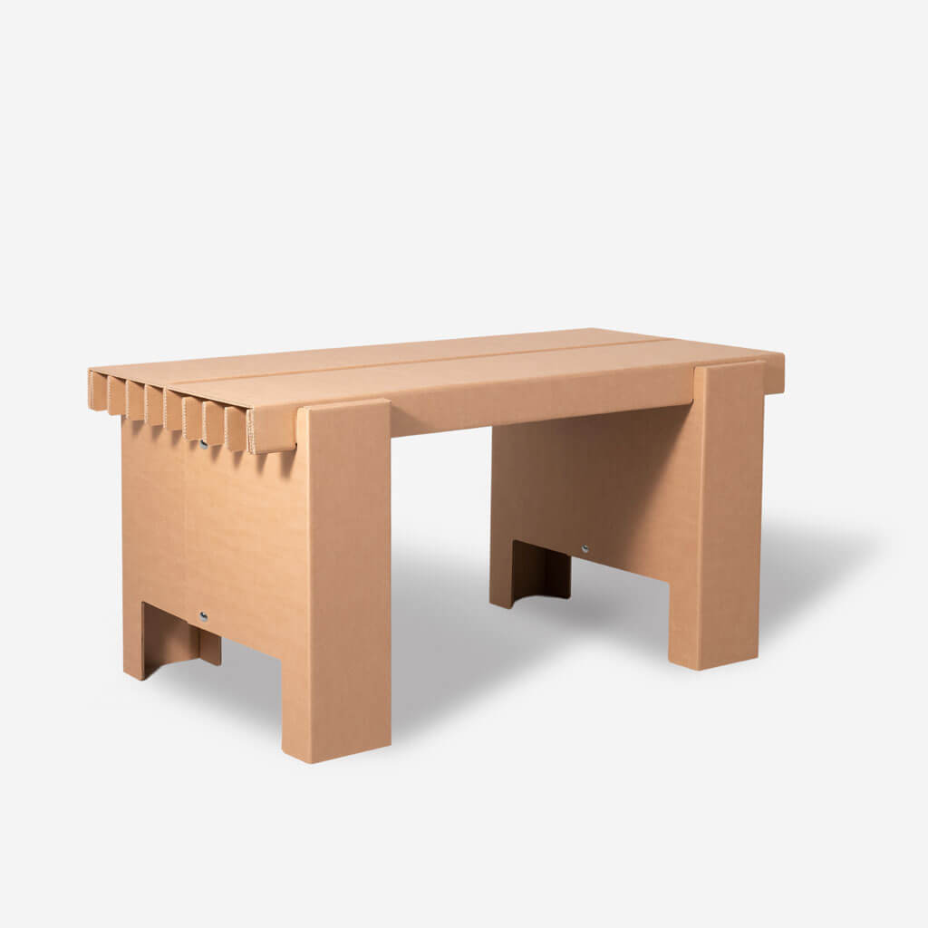 RIAB GRID table single in natural cardboard